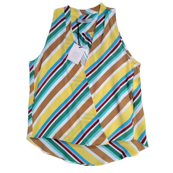 MARELLA Sleeveless CusCus Silk Blend Blouse Womens 8 NWT Career Sophisticated - Picture 1 of 12